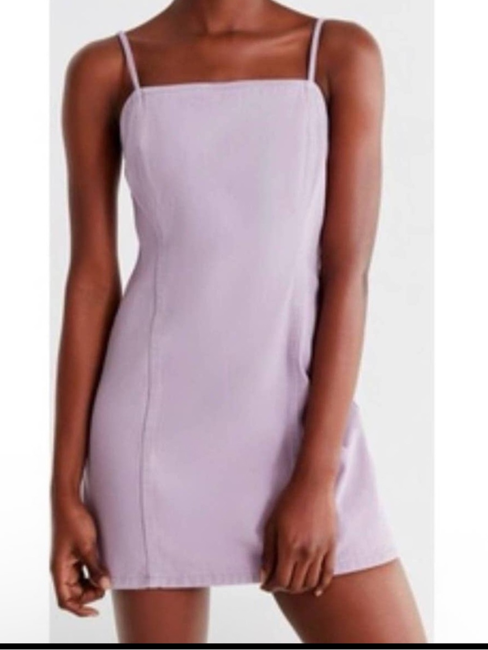 Urban Outfitters BDG Women’s Slip Denim Lavender Jean Mini Dress Size Large